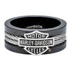 Black Stainless Harley Ring