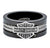 Black Stainless Harley Ring