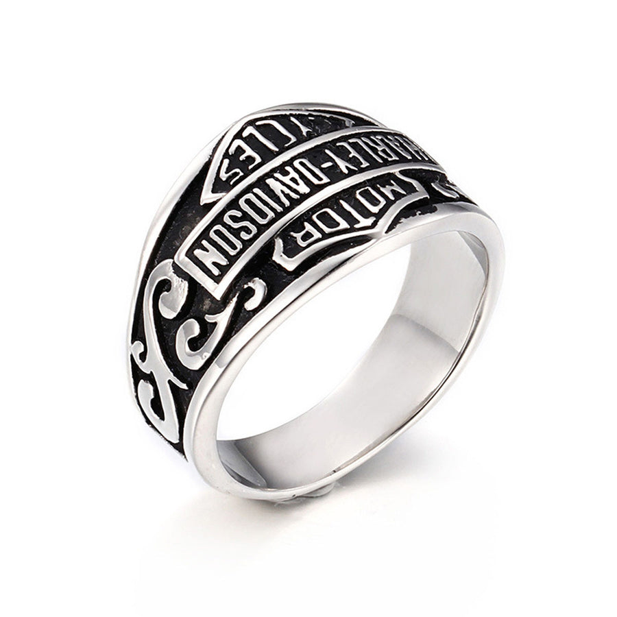 Silver Mini Harley Biker Ring