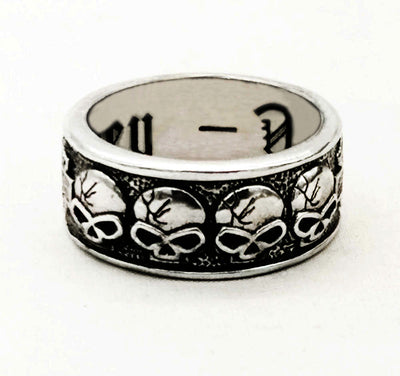 Cracked Skull Harley Biker Ring